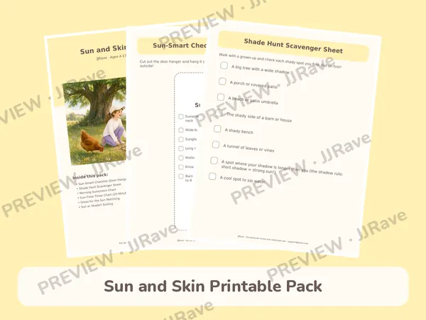 Sun and Skin Printable Pack