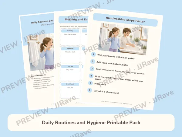 Daily Routines and Hygiene Printable Pack