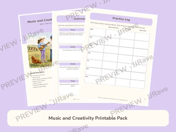 Music and Creativity Printable Pack