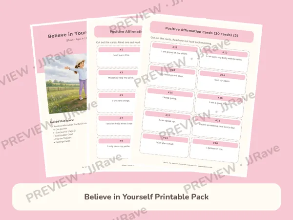 Believe in Yourself Printable Pack