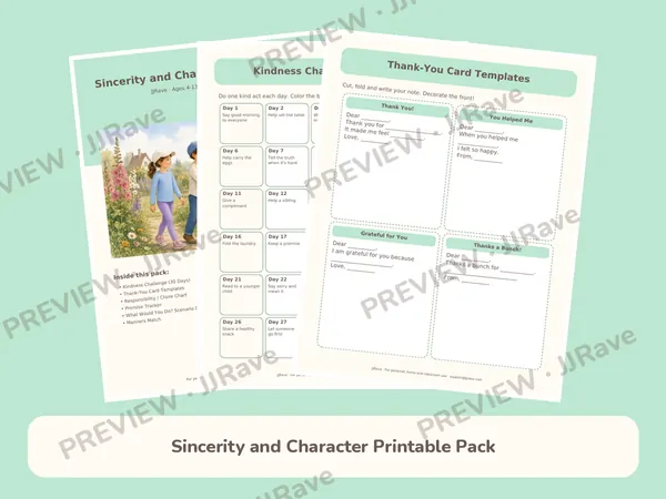 Sincerity and Character Printable Pack