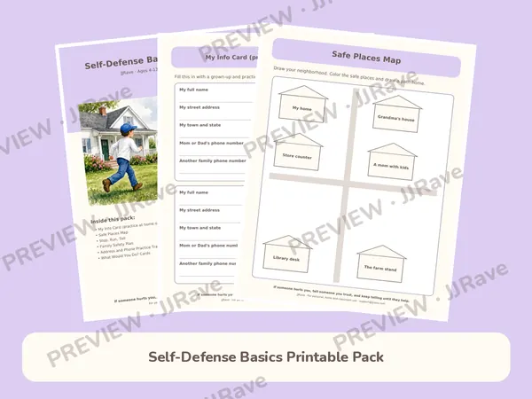 Self-Defense Basics Printable Pack