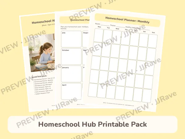 Homeschool Hub Printable Pack