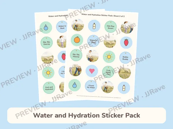 Water and Hydration Sticker Pack
