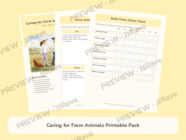 Caring for Farm Animals Printable Pack