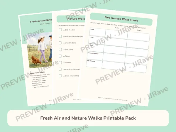 Fresh Air and Nature Walks Printable Pack