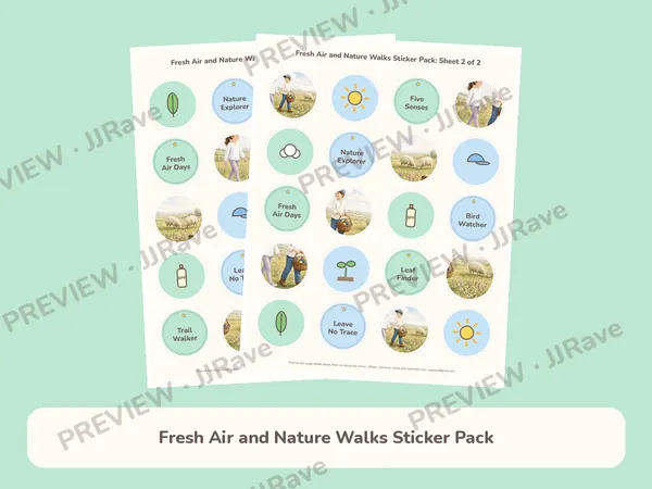 Fresh Air and Nature Walks Sticker Pack