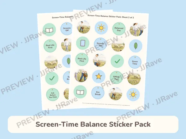 Screen-Time Balance Sticker Pack