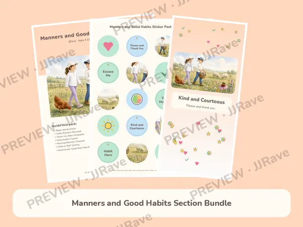 Manners and Good Habits Section Bundle