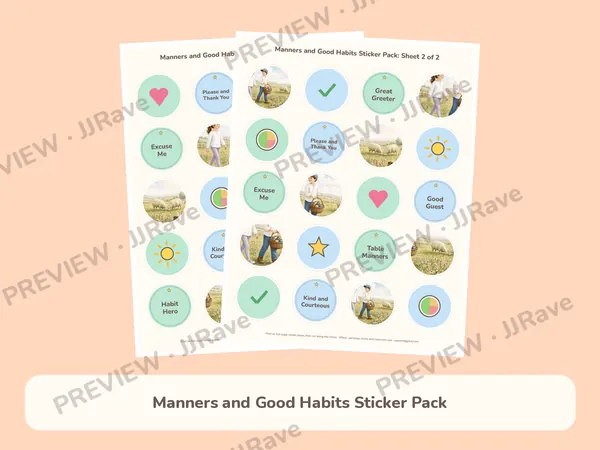 Manners and Good Habits Sticker Pack