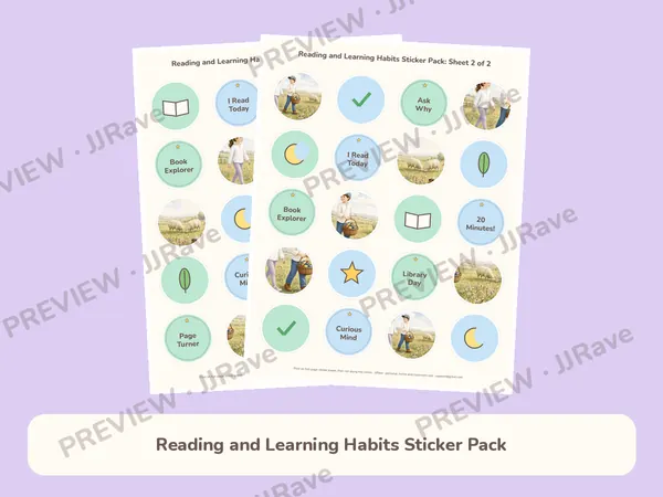Reading and Learning Habits Sticker Pack