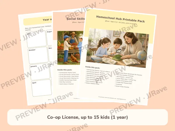 Co-op License, up to 15 kids (1 year)